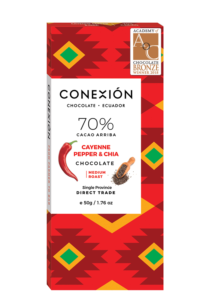 Cayenne Pepper & Chia 70% CONEXION 50GM