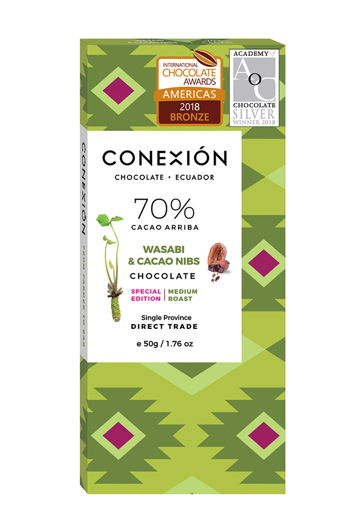 Wasabi & Cacao Nibs 70%* CONEXION 50GM