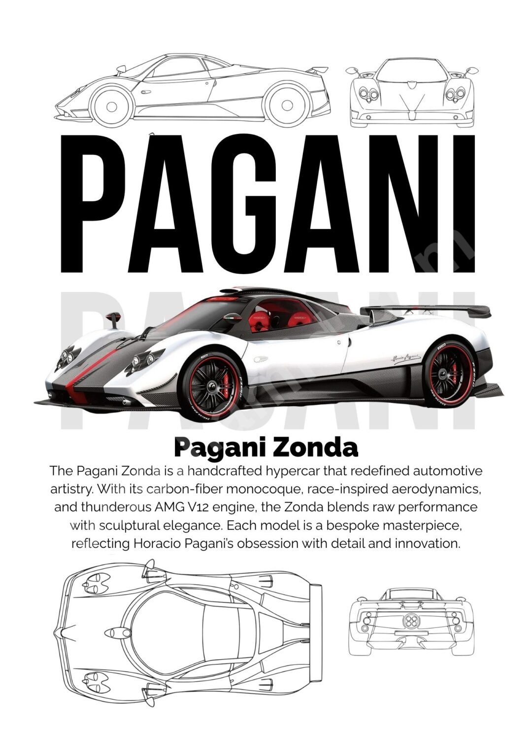 Pagani Zonda — Blueprint