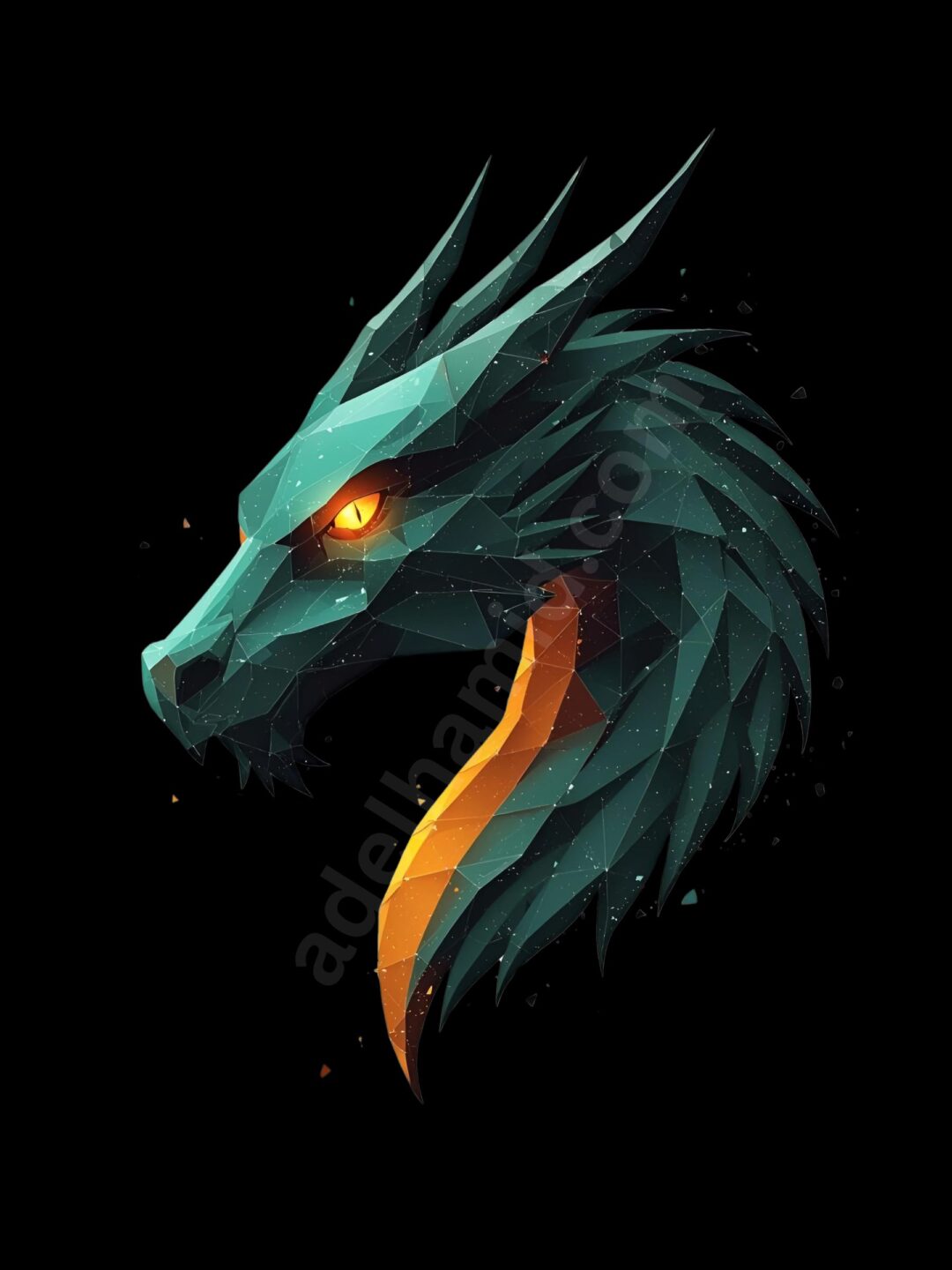 Geometric Dragon - Digital Art - Image 4