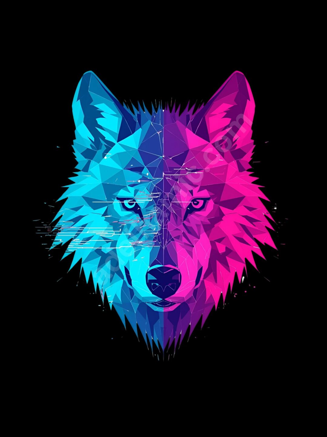 Geometric Wolf - Digital Art - Image 4