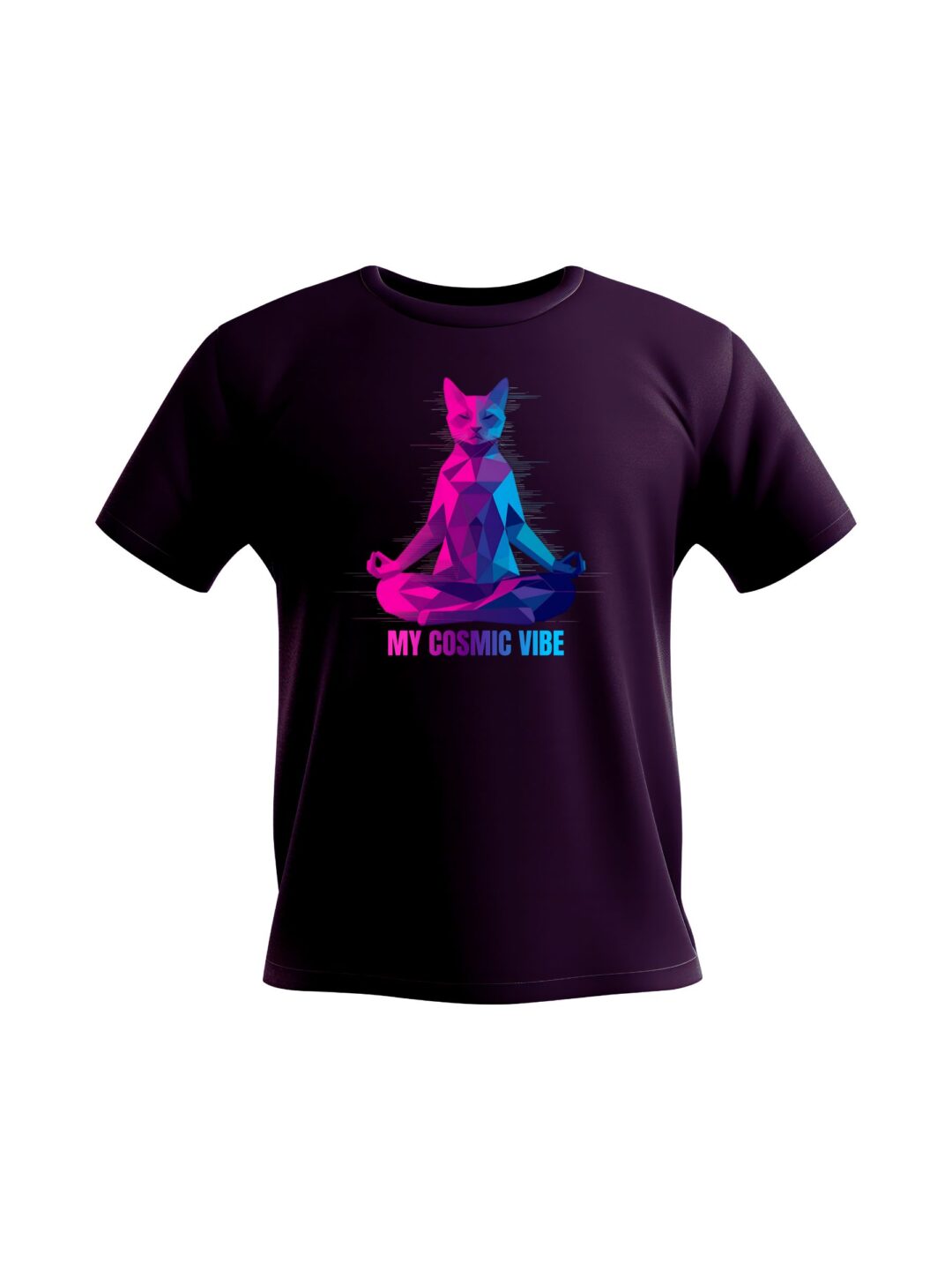 Meditating Cat - Geometric Art - Image 2