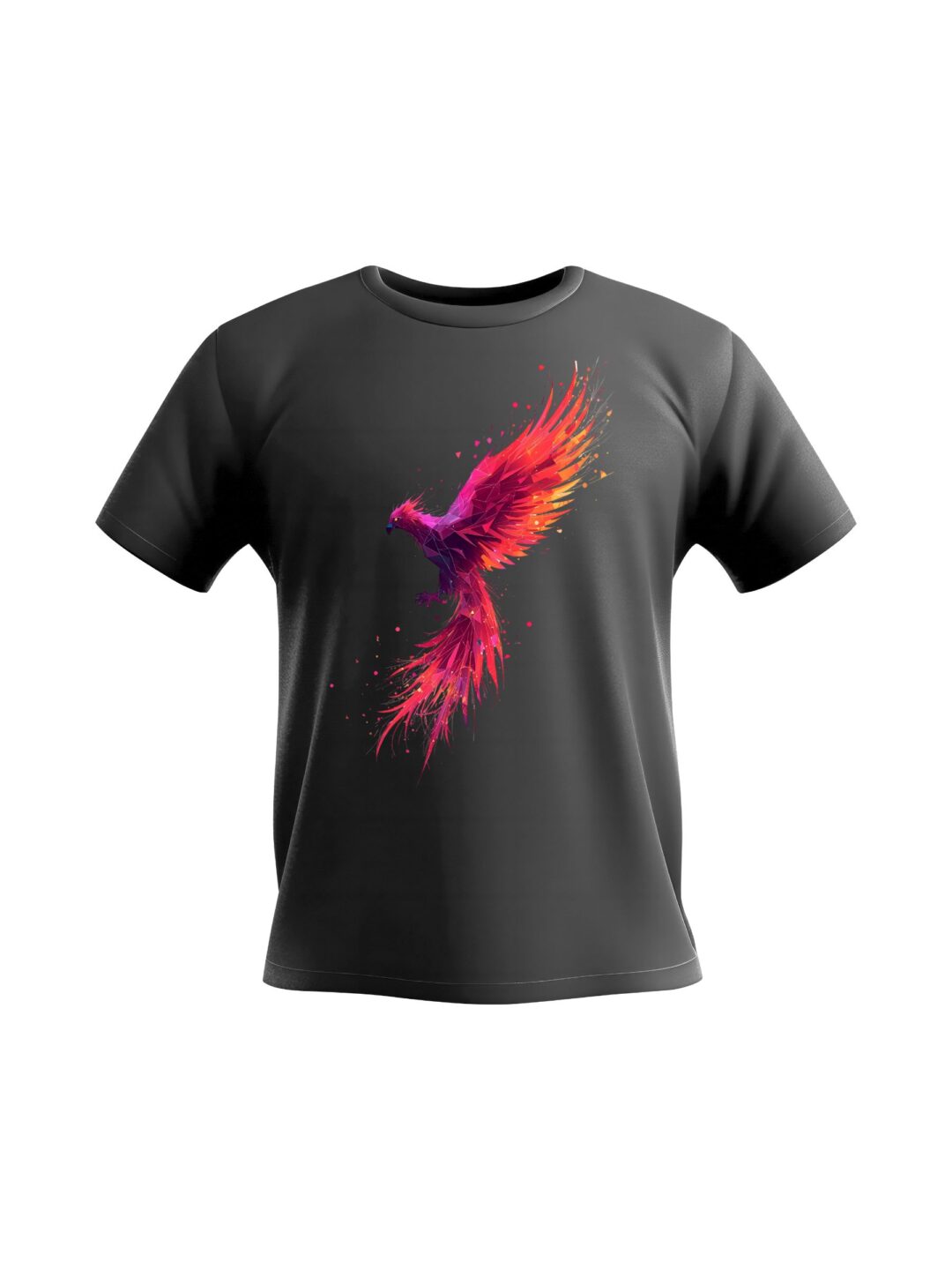 Cyberpunk Phoenix Glitch T-Shirt Design - Image 3