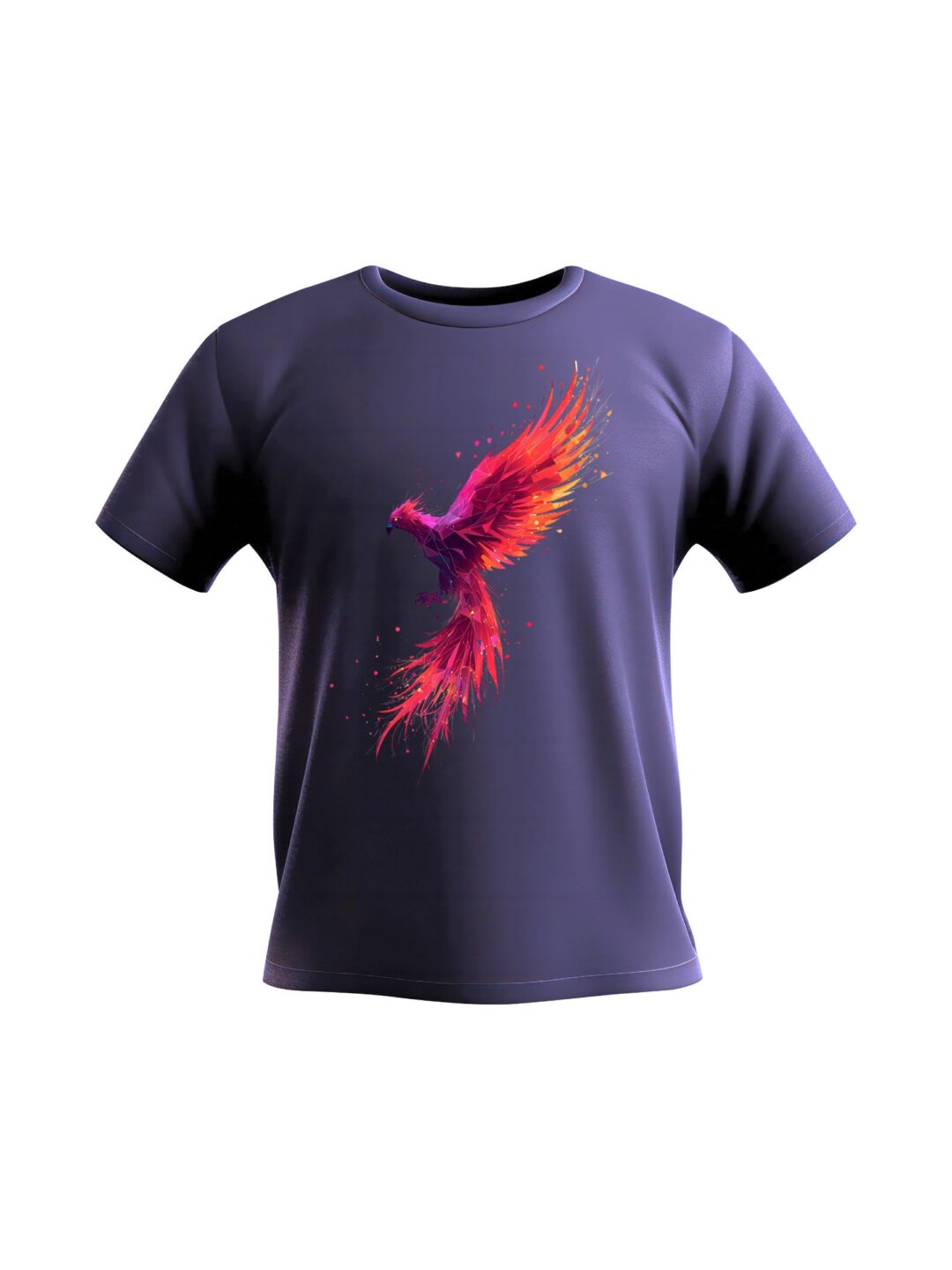 Cyberpunk Phoenix Glitch T-Shirt Design - Image 2