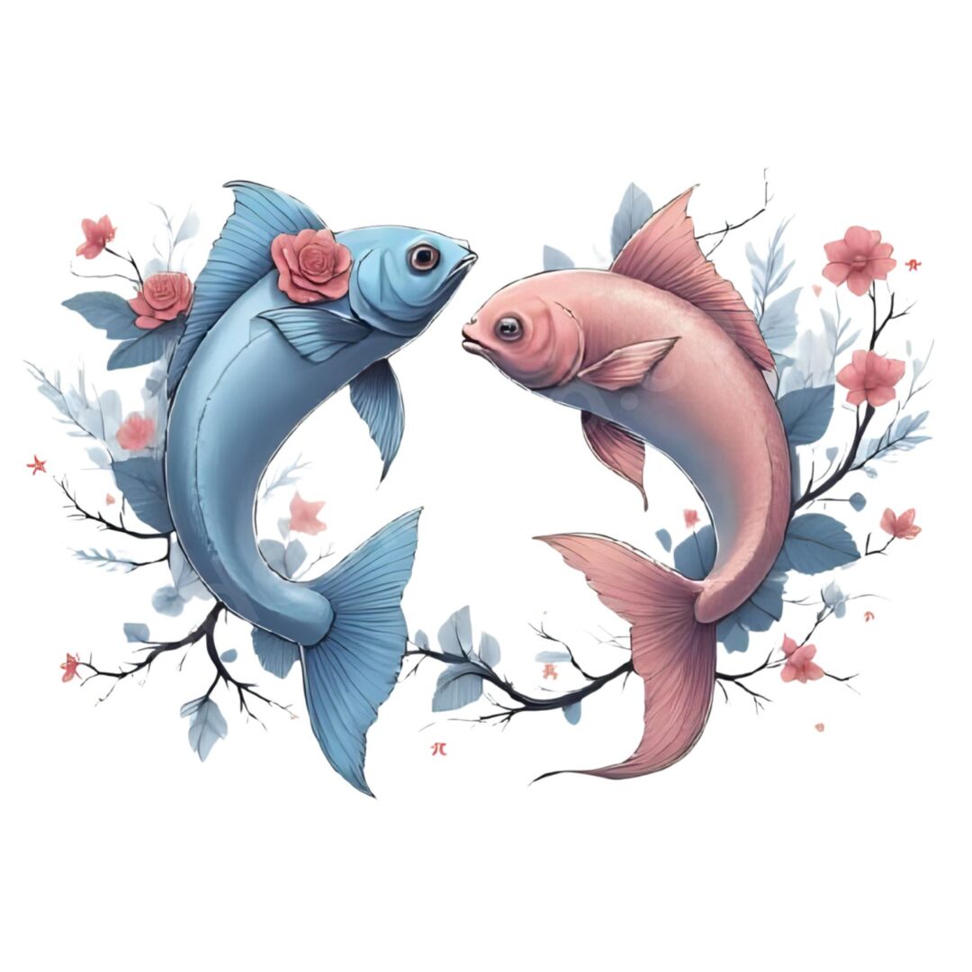 Cyber Bloom Pisces - Zodiac Art