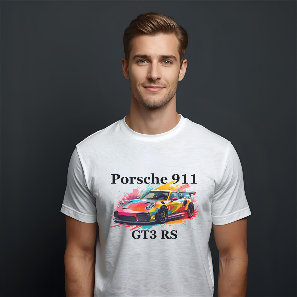 Redline Chaos – Porsche 911 GT3 RS Pop Art Digital Illustration